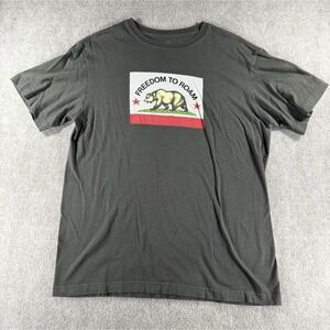 Patagonia‎ Freedom To Roam T-Shirt Men's M Gray Organic Cotton Grizzly Bear